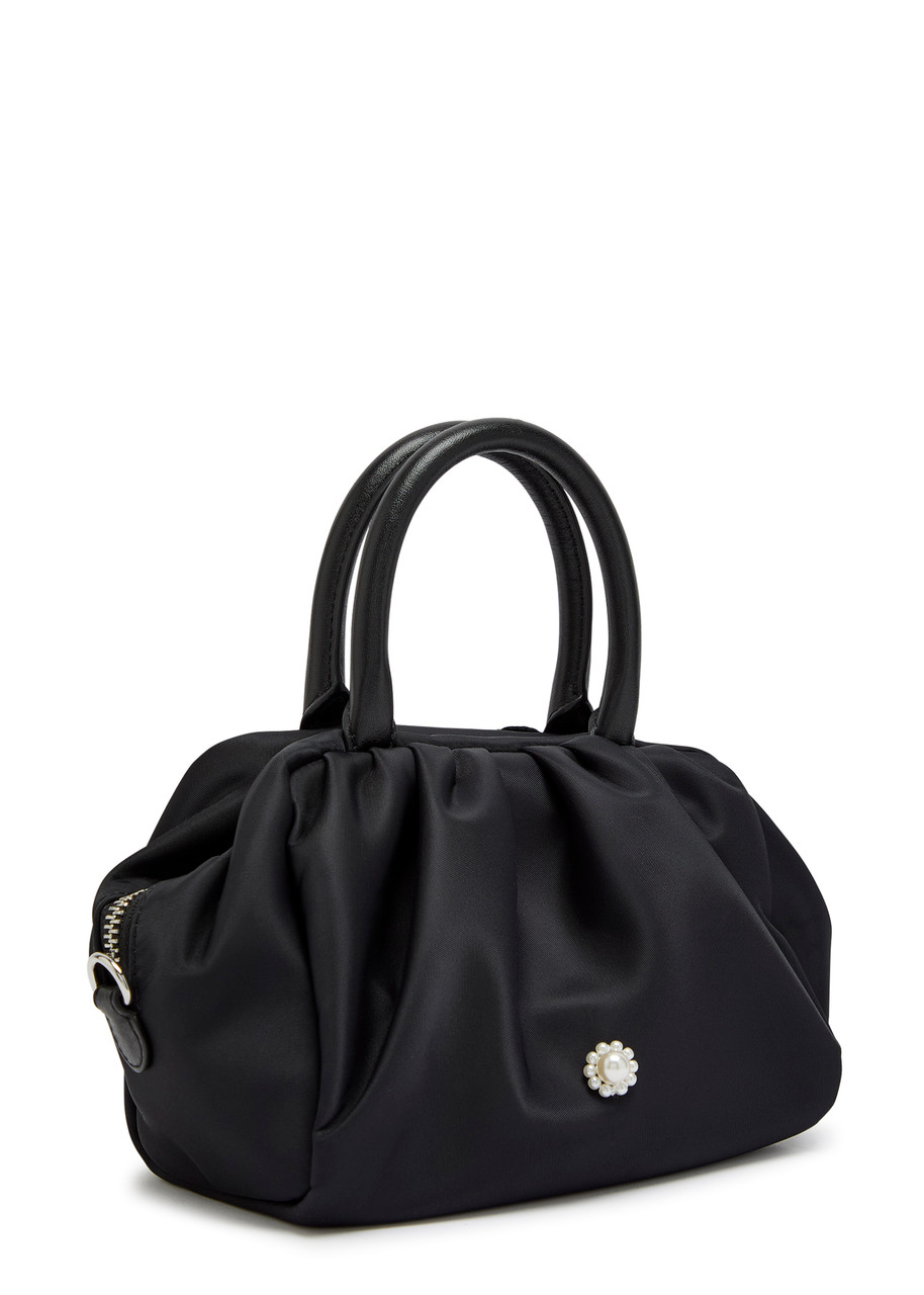  Simone Rocha Mini Embellished Gathered Top Handle Bag - Black - One Size 