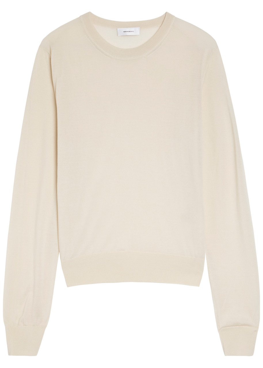 Wardrobe.nyc Wool Jumper – Off White – S (UK8-10 / S)