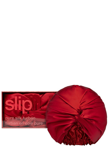 Slip Pure Silk Turban - Scarlet