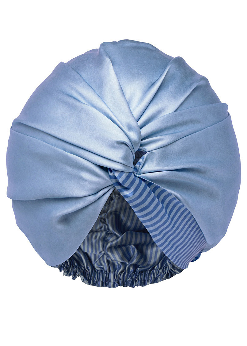  Slip Pure Silk Turban - Cornflower 