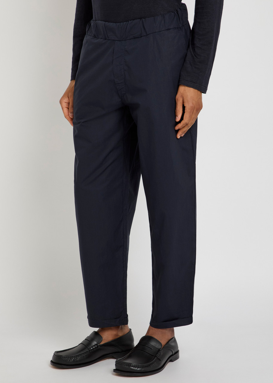  Labo.art Tapered-leg Cotton Poplin Trousers - Navy - 2 (xs) 