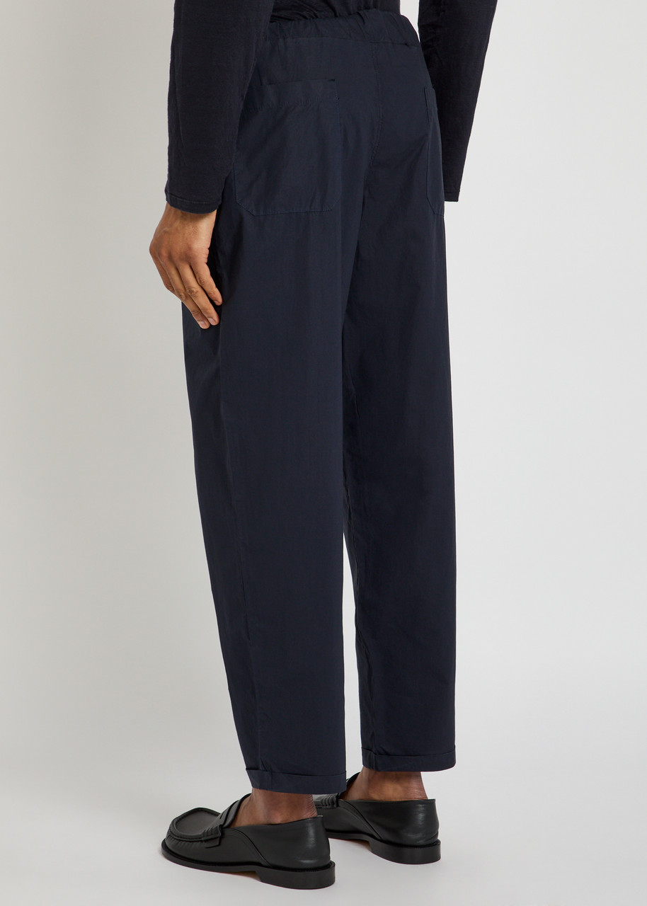  Labo.art Tapered-leg Cotton Poplin Trousers - Navy - 2 (xs) 