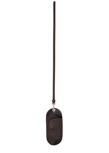 LEMAIRE BELL GLASSES HOLDER ダークチョコレート LEMAIRE Bell grained leather glasses holder | Harvey Nichols