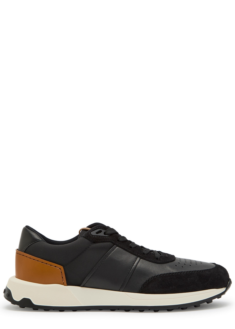 Tods All Pelle Running Panelled Leather Sneakers – Black – 9 (IT43 / UK9)