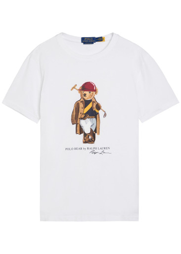 POLO RALPH LAUREN Golf bear-print cotton T-shirt | Harvey Nichols