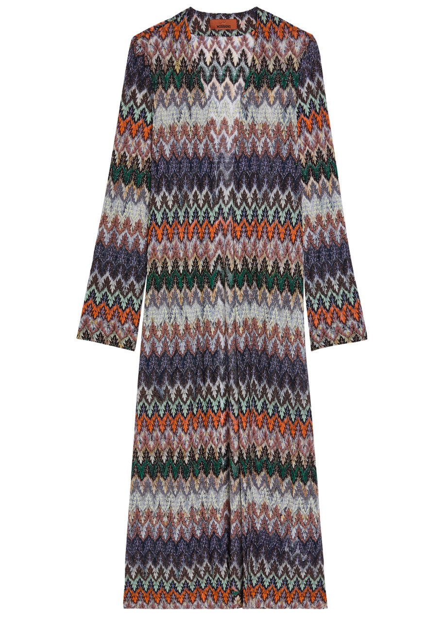 Missoni Chevron Fine-knit Shirt Cardigan - Multicoloured - 42 (UK10 / S)