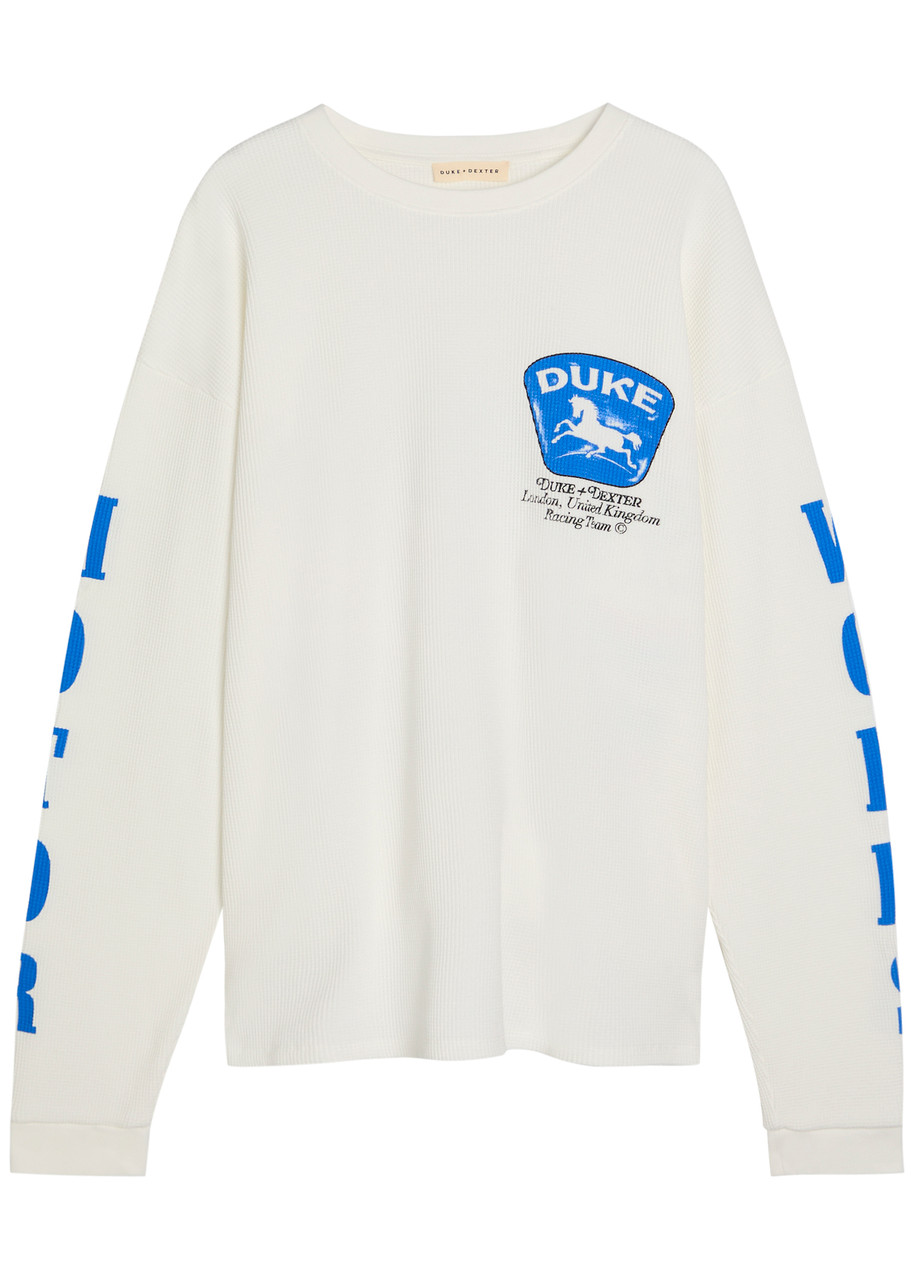 Duke And Dexter Sponsors Printed Waffle T-shirt - White - M