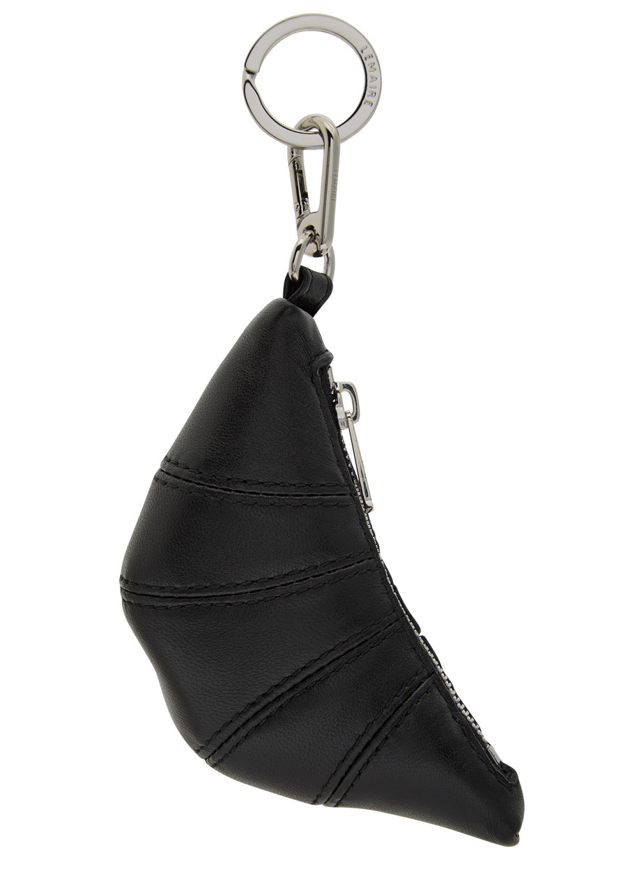 Lemaire Croissant Mini Leather bag Charm - Black - One Size