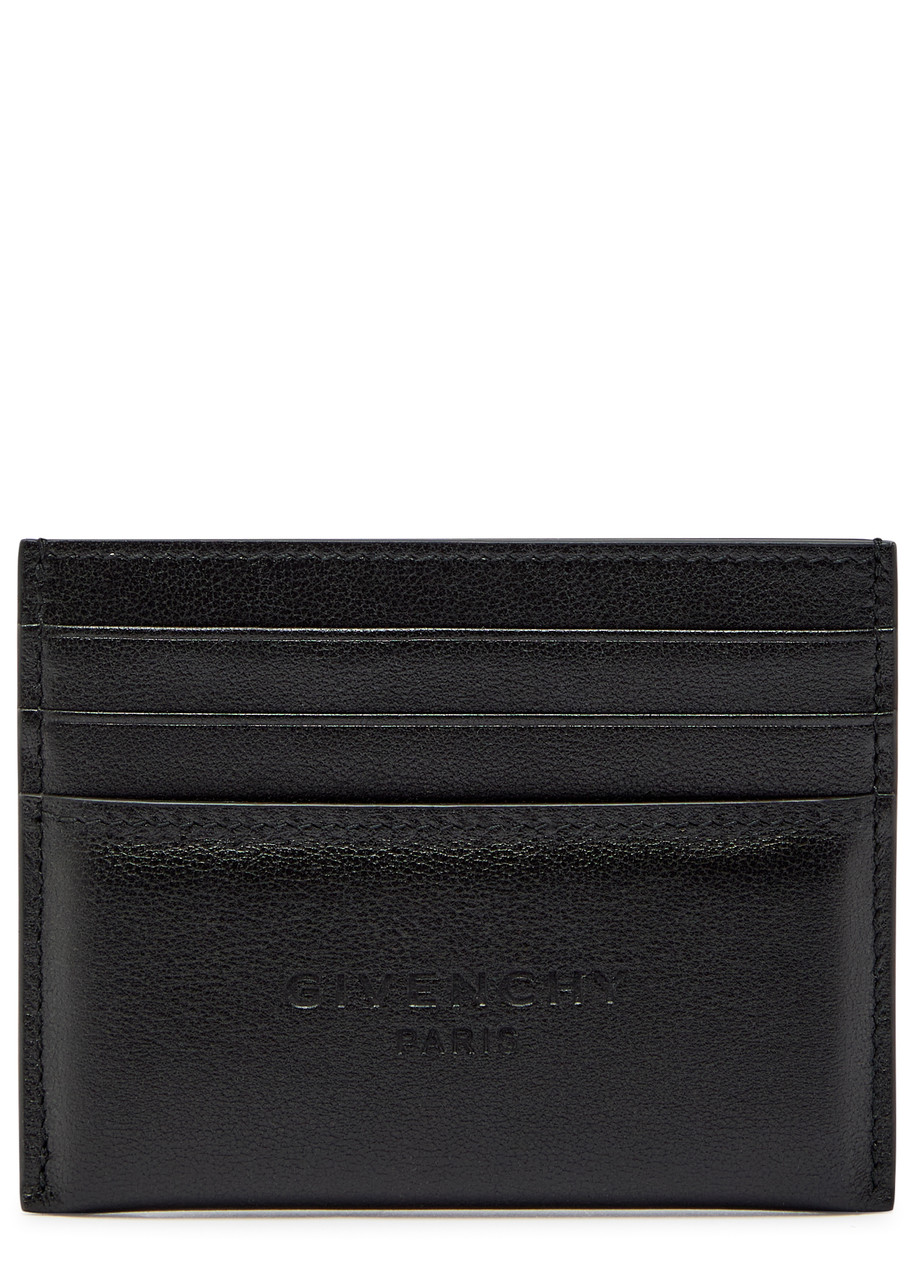 Givenchy Padded Logo Leather Card Holder - Black - One Size