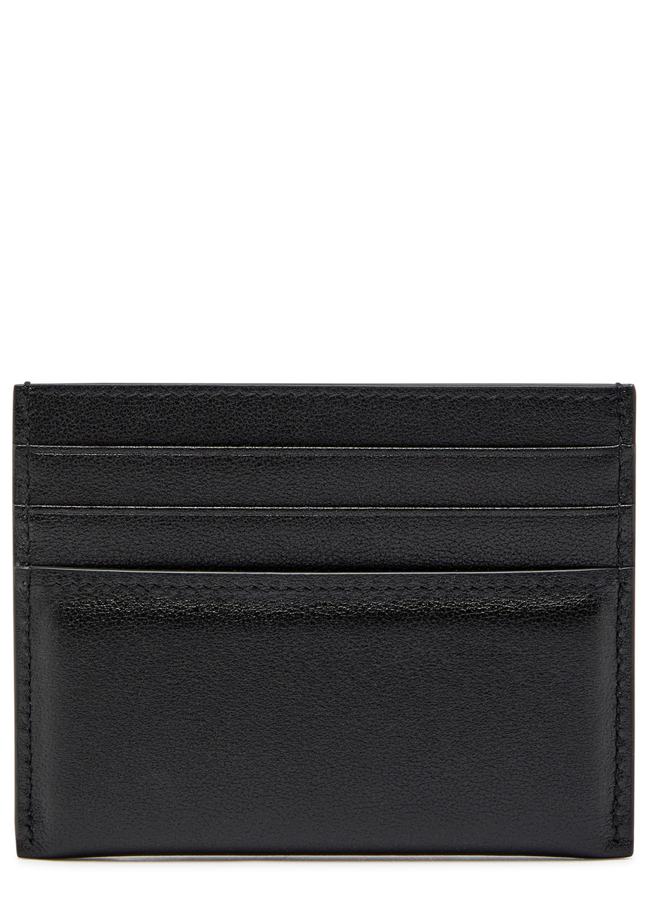  Givenchy Padded Logo Leather Card Holder - Black - One Size 