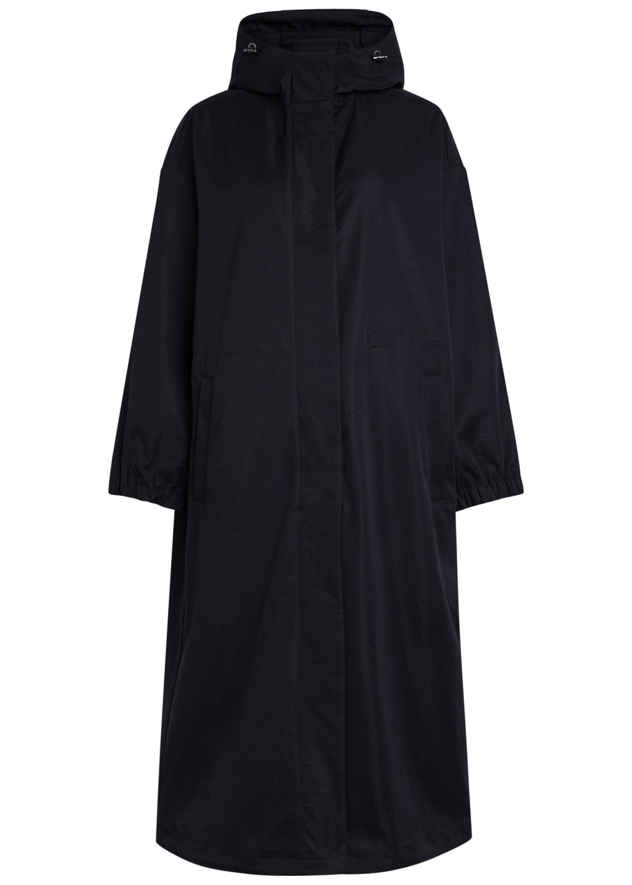 Emporio Armani Hooded Twill Parka Coat - Navy - 44 (UK12 / M)