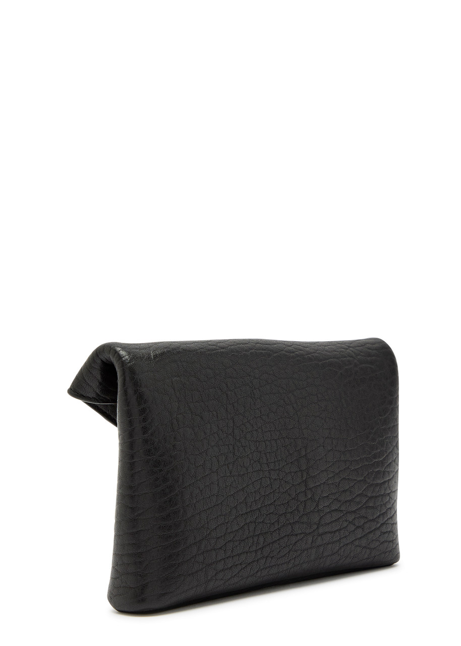 Saint Laurent Envelope Grained Leather Pouch – Black – One Size