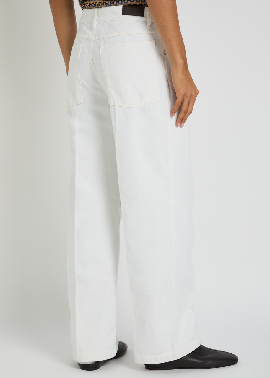  Lemaire Wide-leg Denim Jeans - White - M 