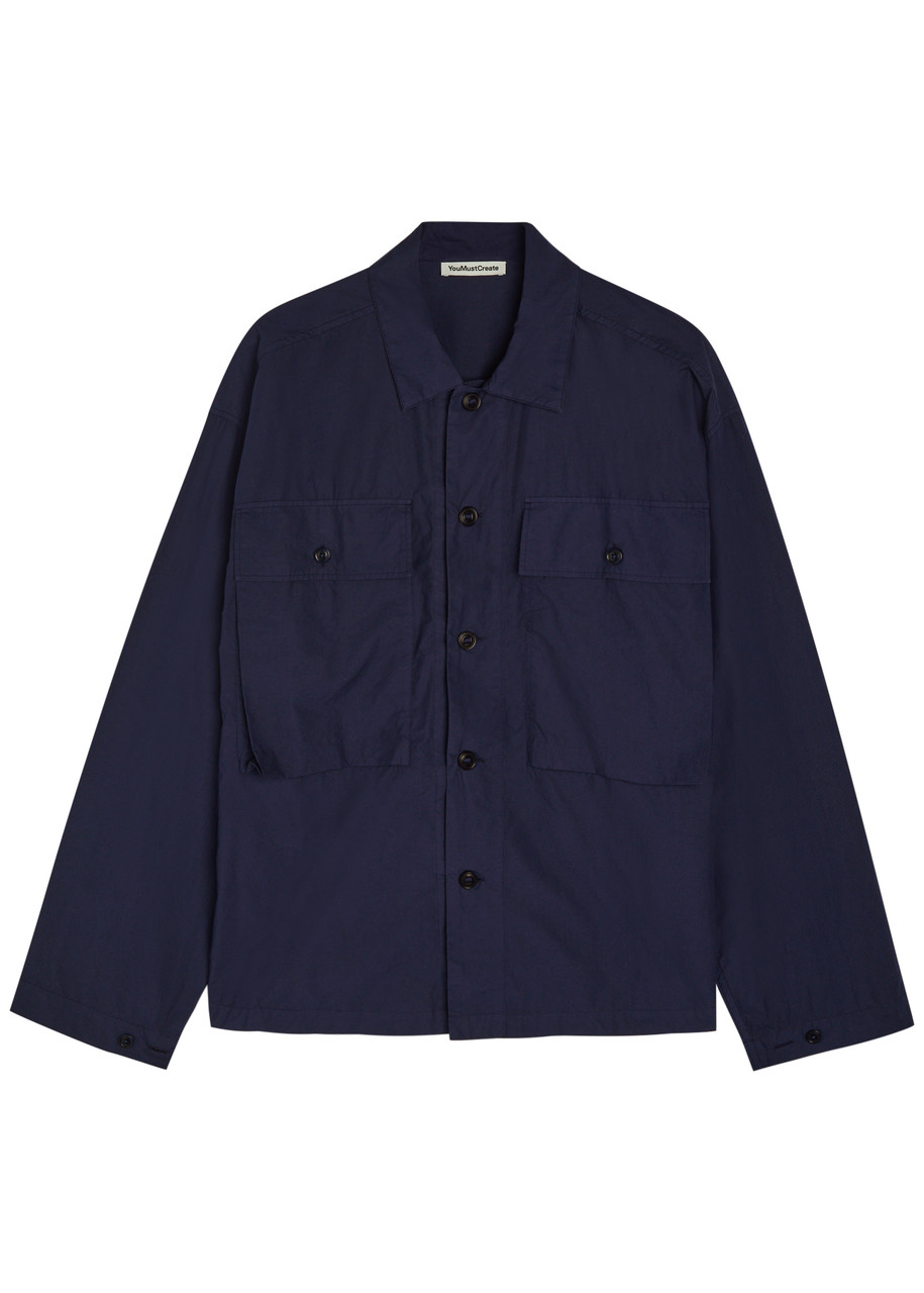 Ymc Chest Patch Pocket Cotton Shirt - Blue - L