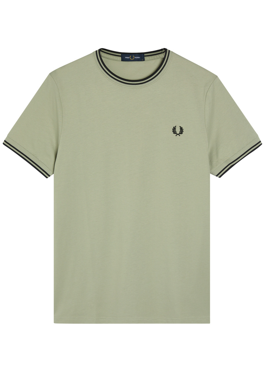 Fred Perry Embroidered Logo Cotton T-shirt - Green - S