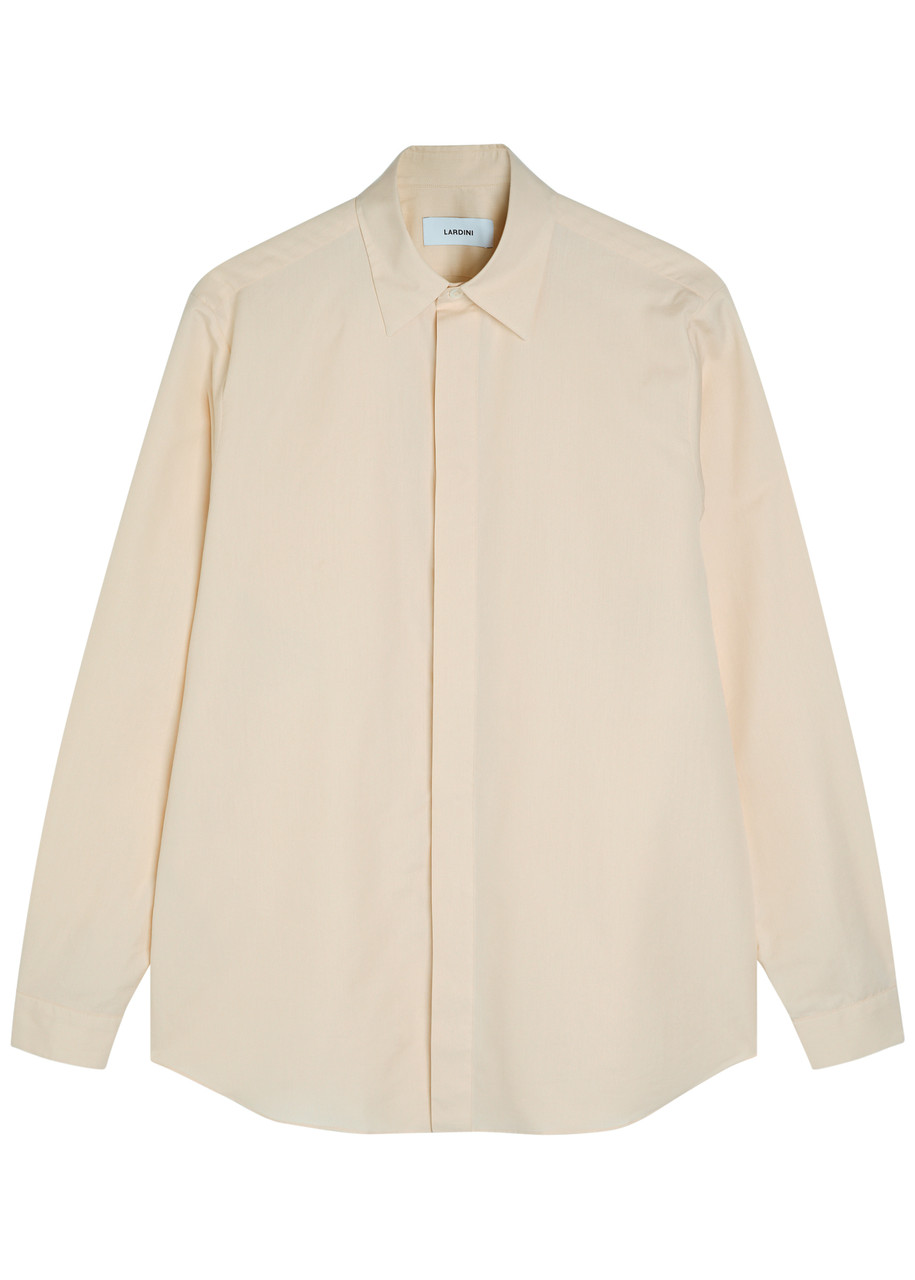 Lardini Cotton and Silk-blend Shirt - White - 38 (C15 / S)