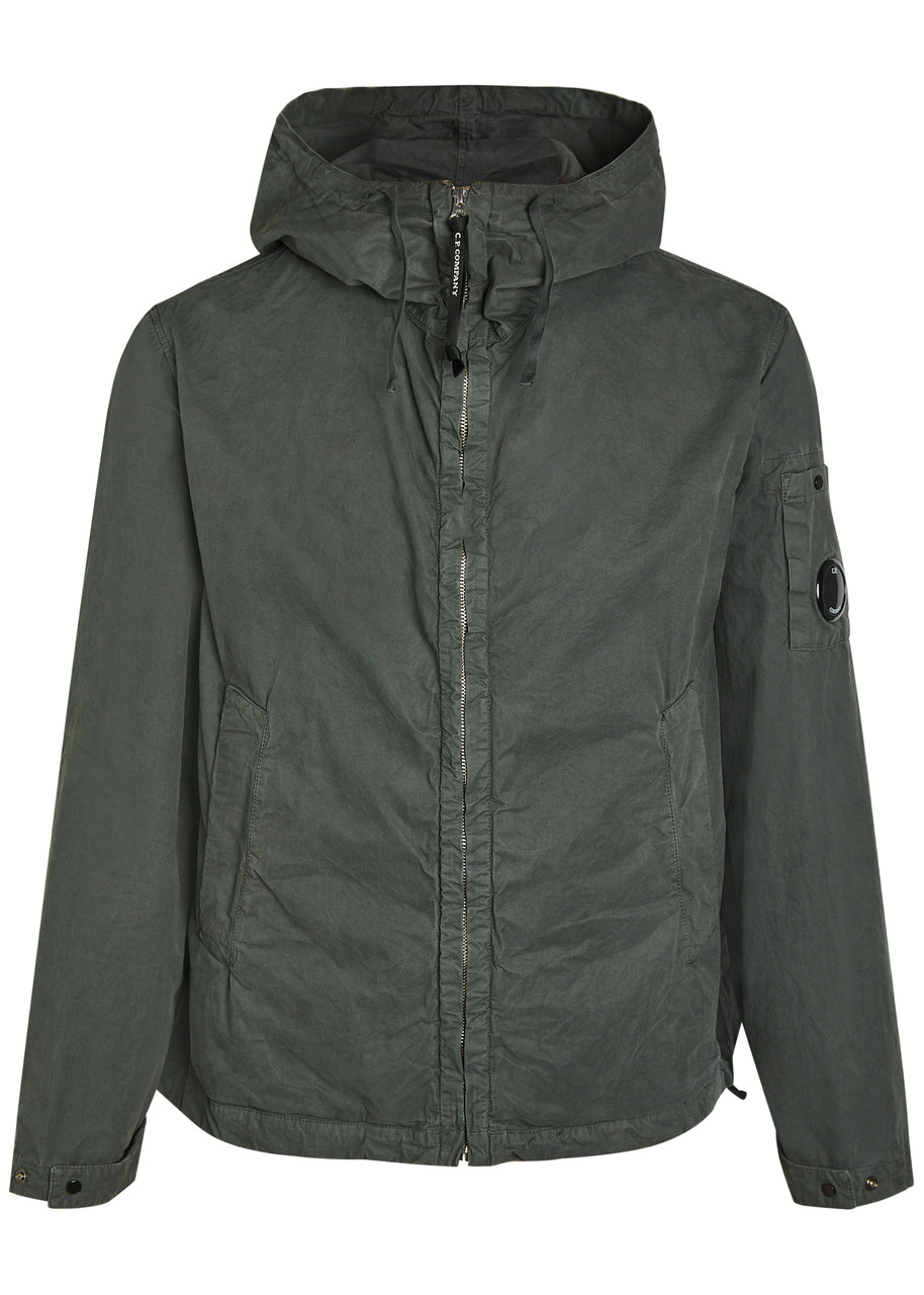 C.P. Company Hooded Brushed Cotton-poplin Jacket - Dark Grey - S