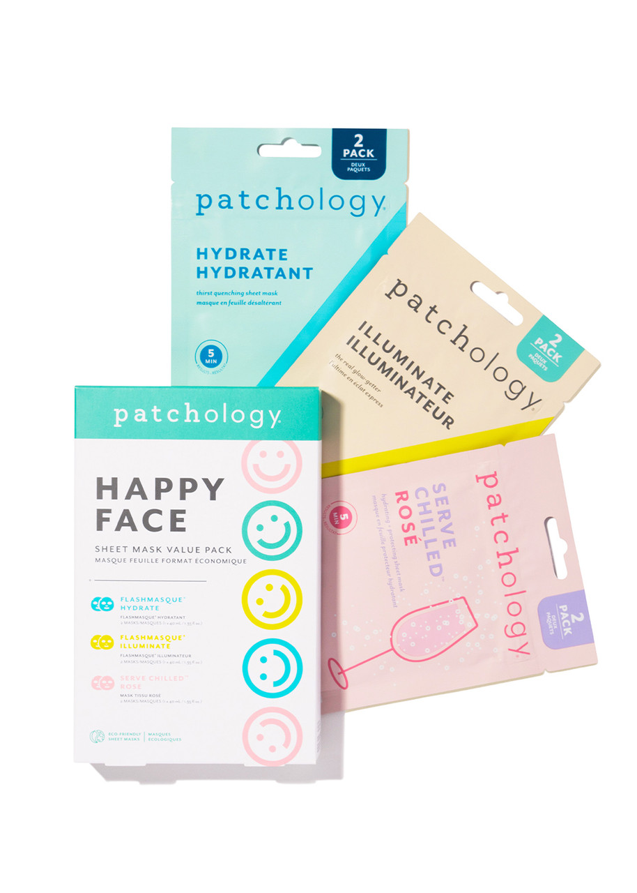  Patchology Happy Face Sheet Mask - Set Of 6 
