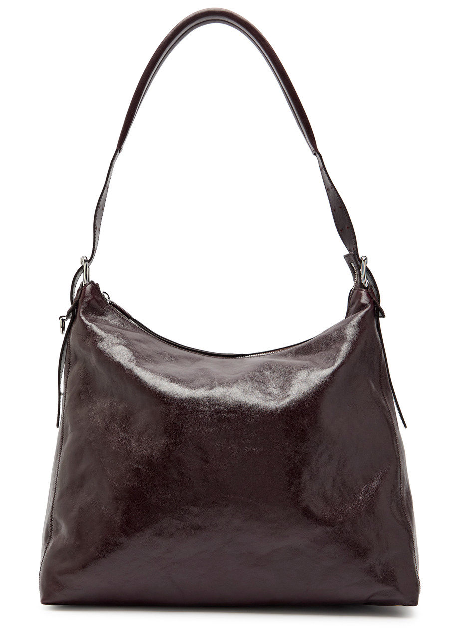 Lemaire Belted Leather Hobo bag - Dark Brown - One Size