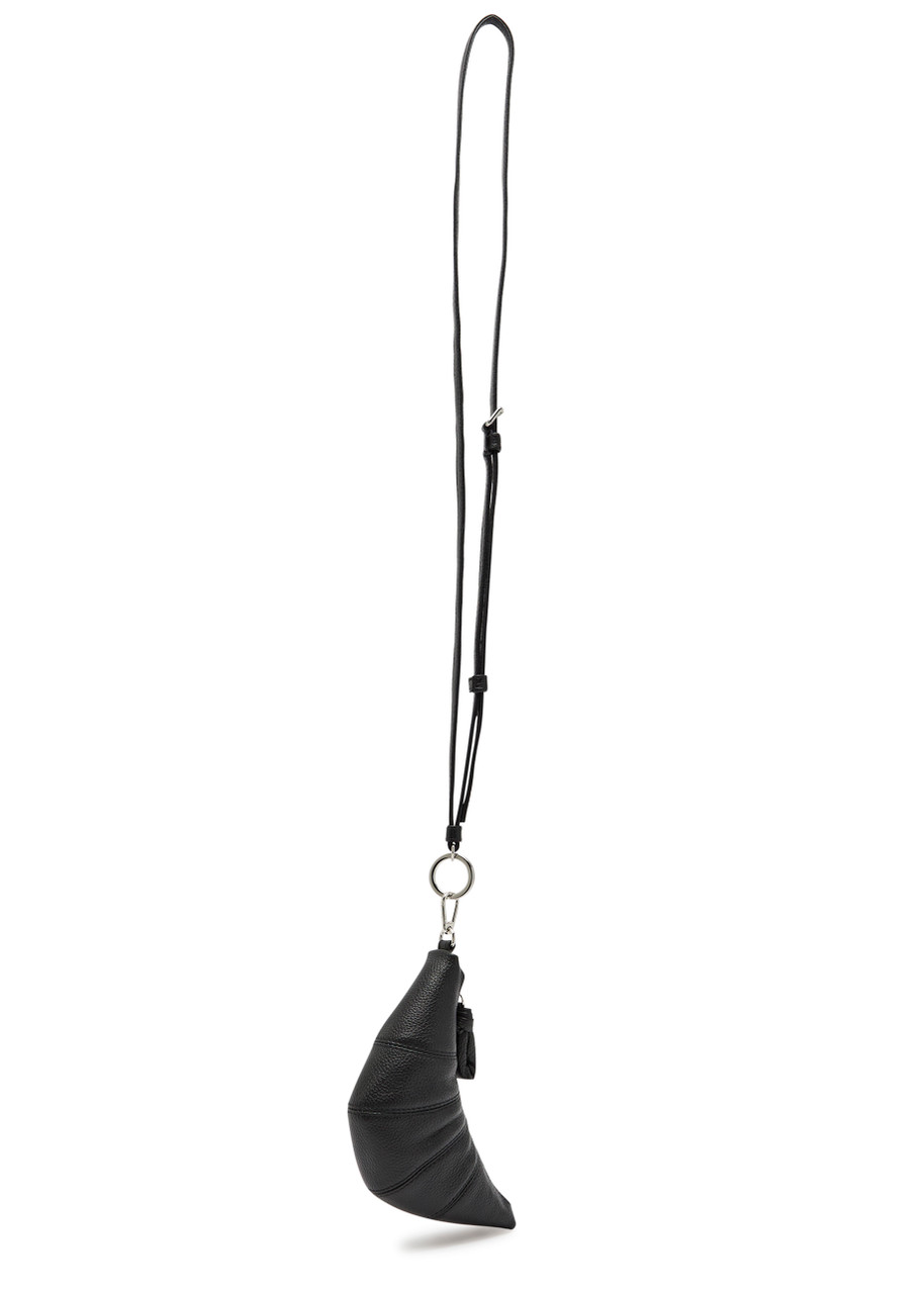Lemaire Croissant Leather Cross-body Coin Purse – Black – One Size