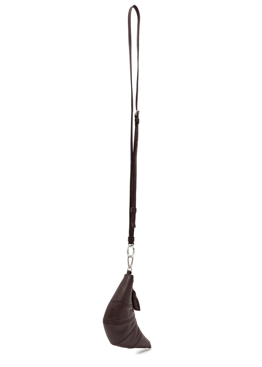 Lemaire Croissant Leather Cross-body Coin Purse – Dark Brown – One Size