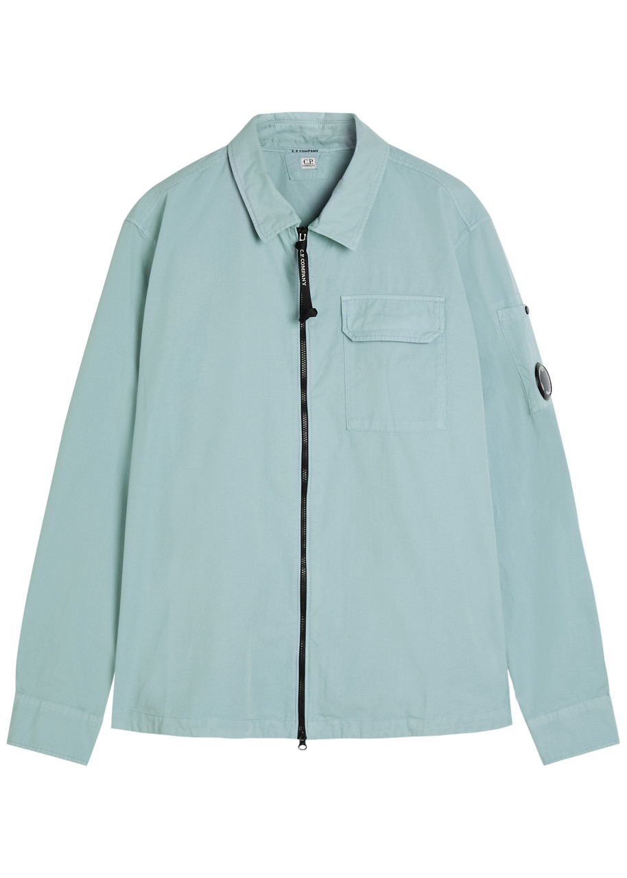 C.P. Company Logo Cotton Overshirt - Silver - XL