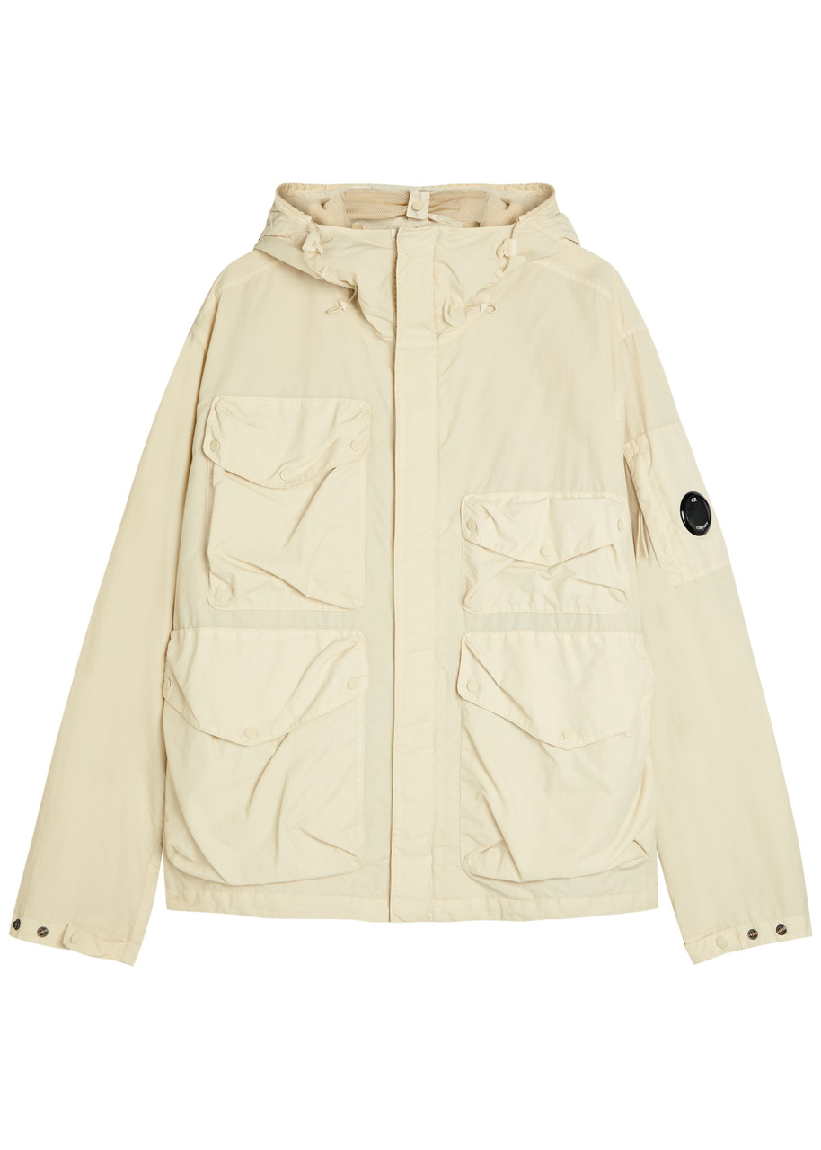 C.P. Company Goggle Hooded Shell Jacket - Beige - XL