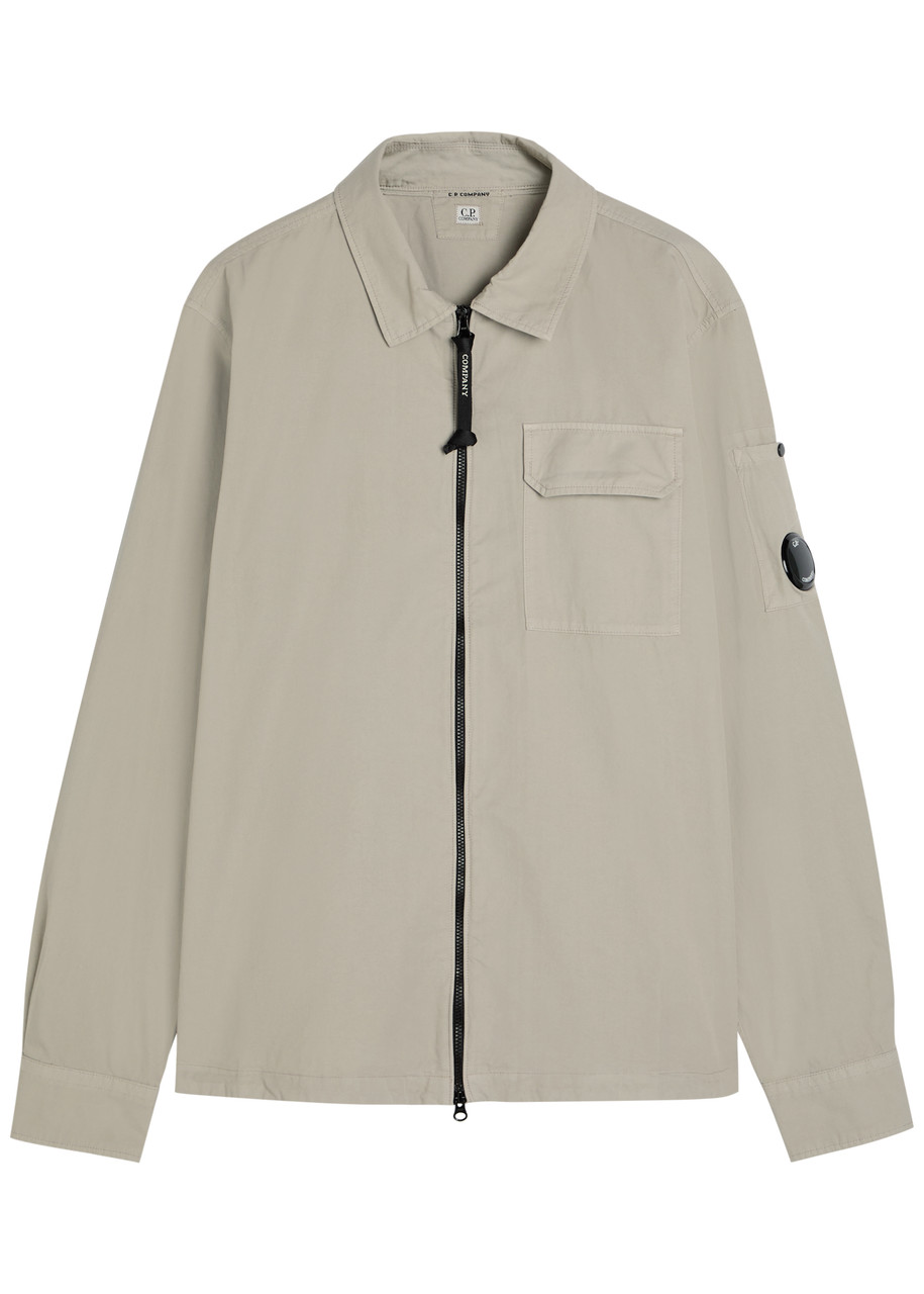 C.P. Company Logo Cotton Overshirt - Grey - M