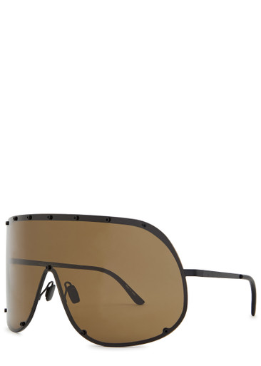 RICK OWENS Shield mask sunglasses | Harvey Nichols