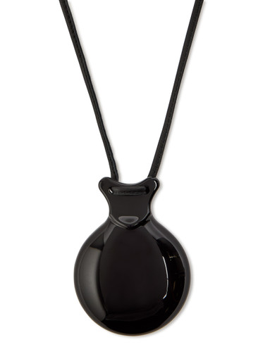 LEMAIRE Castanet mirror resin and leather necklace | Harvey Nichols