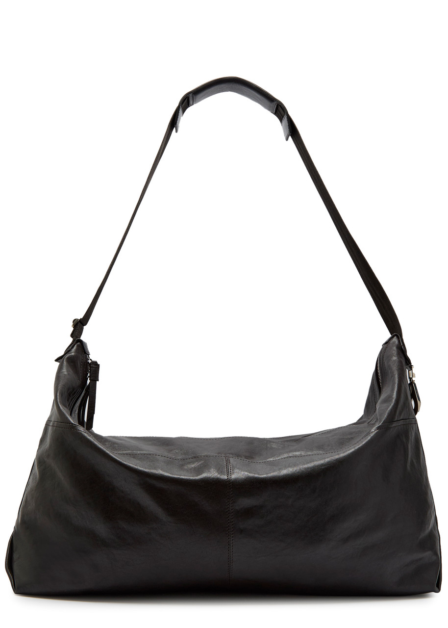 Lemaire Berlingot 72HR Leather Weekend bag - Brown - One Size