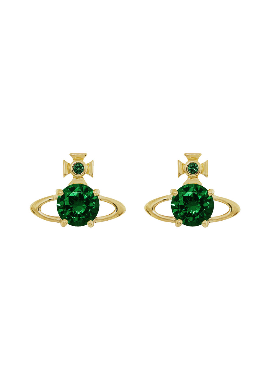 Vivienne Westwood Reina Crystal-embellished orb Stud Earrings - Green - One Size