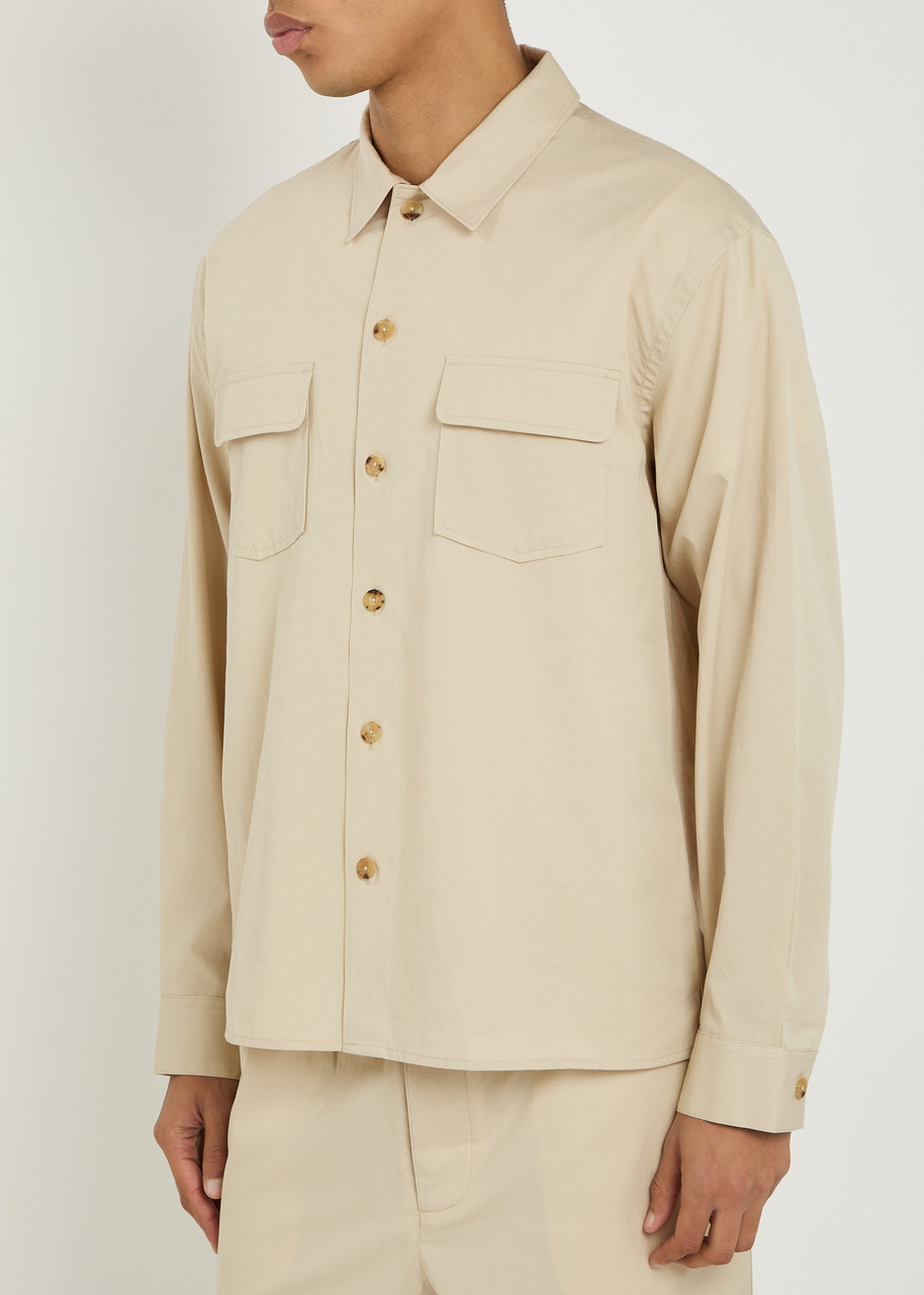  Frame Cotton Overshirt - Beige - M 