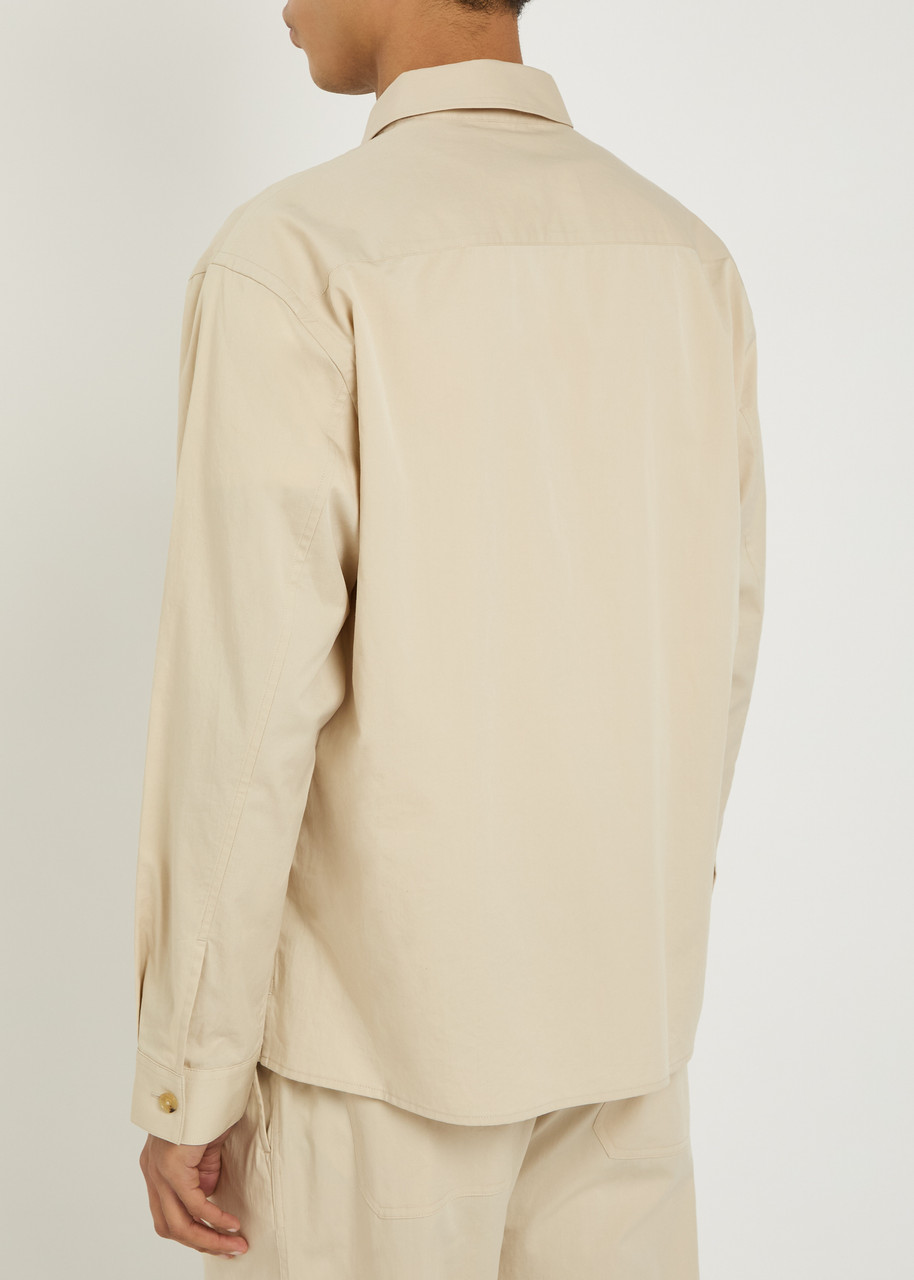  Frame Cotton Overshirt - Beige - M 