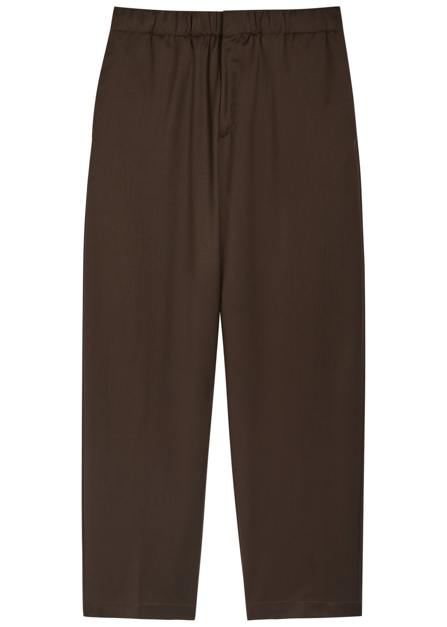 Lardini Tapered-leg Cotton Trousers - Brown - 46 (W30 / S)