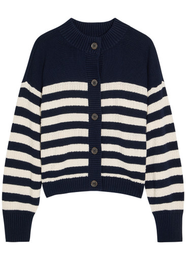 FRAME Striped cotton cardigan | Harvey Nichols