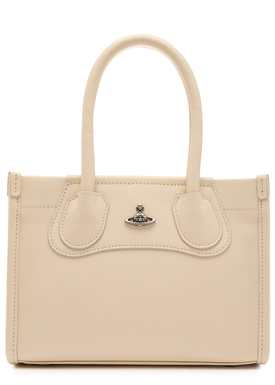 Vivienne Westwood Troy Small Leather Tote Cross-body bag - Cream