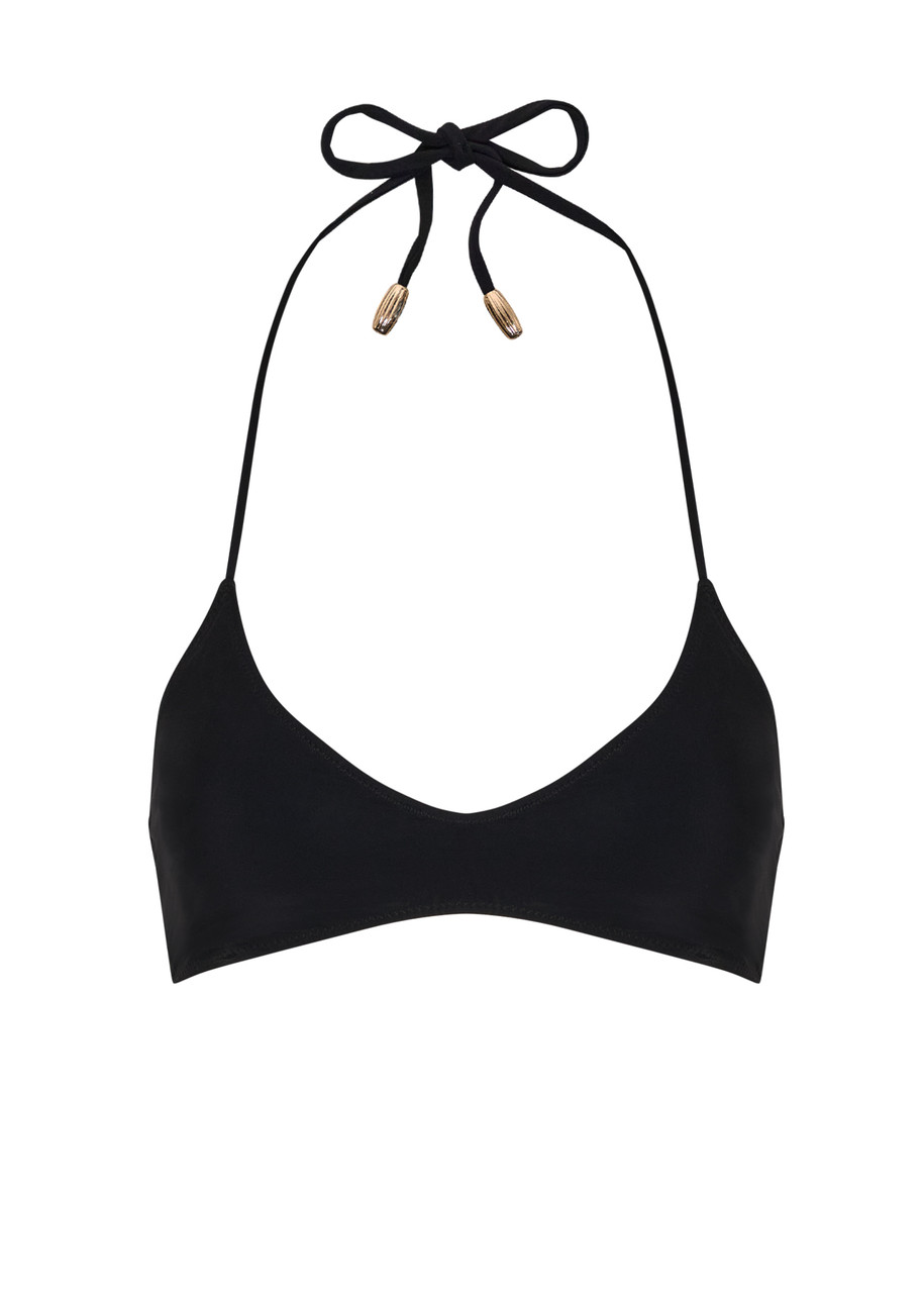 Nounou Elfie Scoop-neck Bikini top - Black - L (UK14 / L)