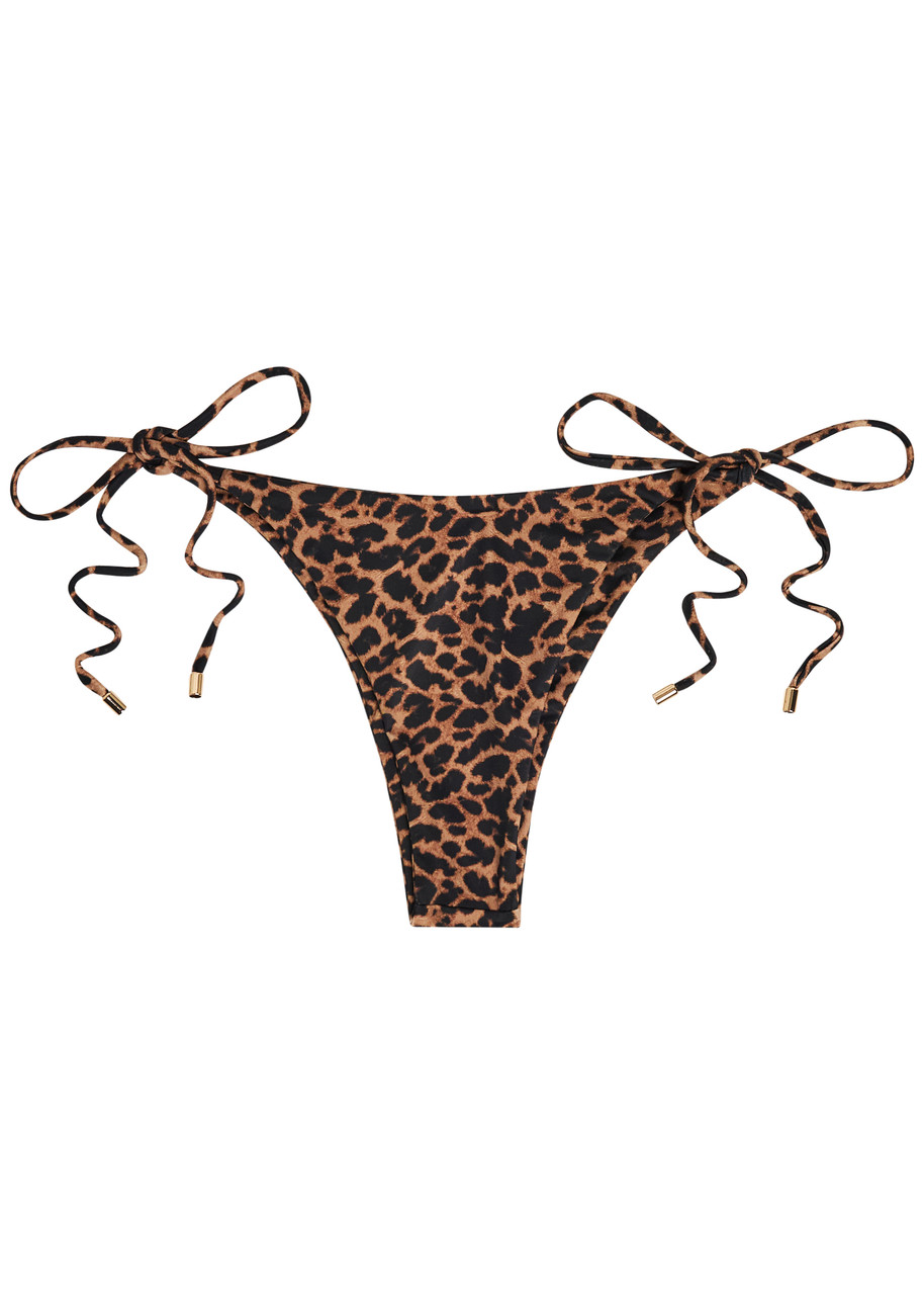 Away That Day Catania Leopard-print Bikini Briefs - L (UK14 / L)