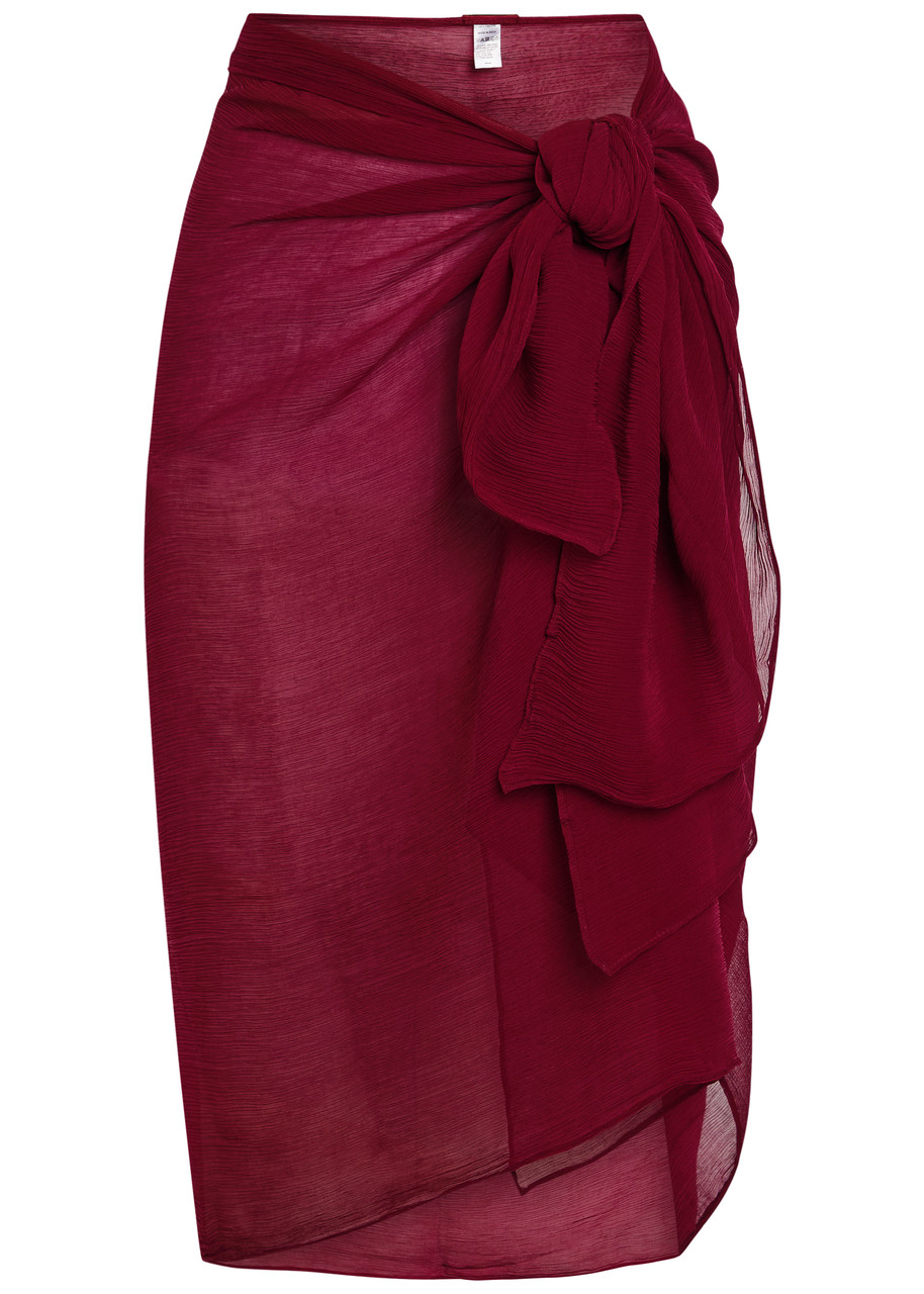 Away That Day Santorini Chiffon Sarong - Dark Purple - One Size