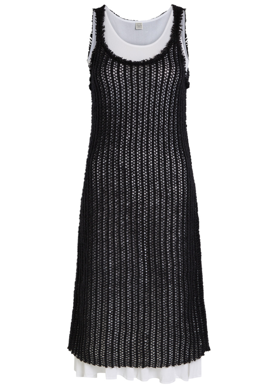 Toteme Layered Mohair-blend Midi Dress - Black - XS (UK6 / XS)