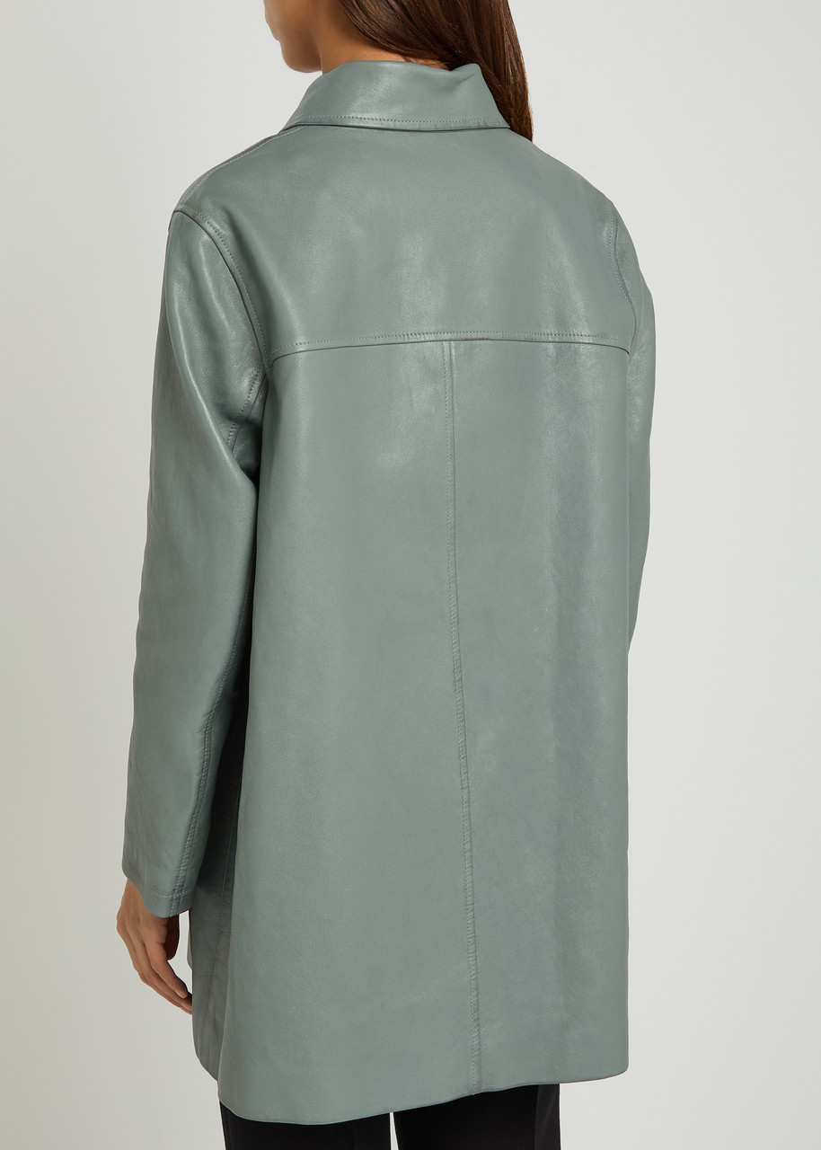  Chloe Leather Jacket - Light Blue - 34 (uk6 / Xs) 