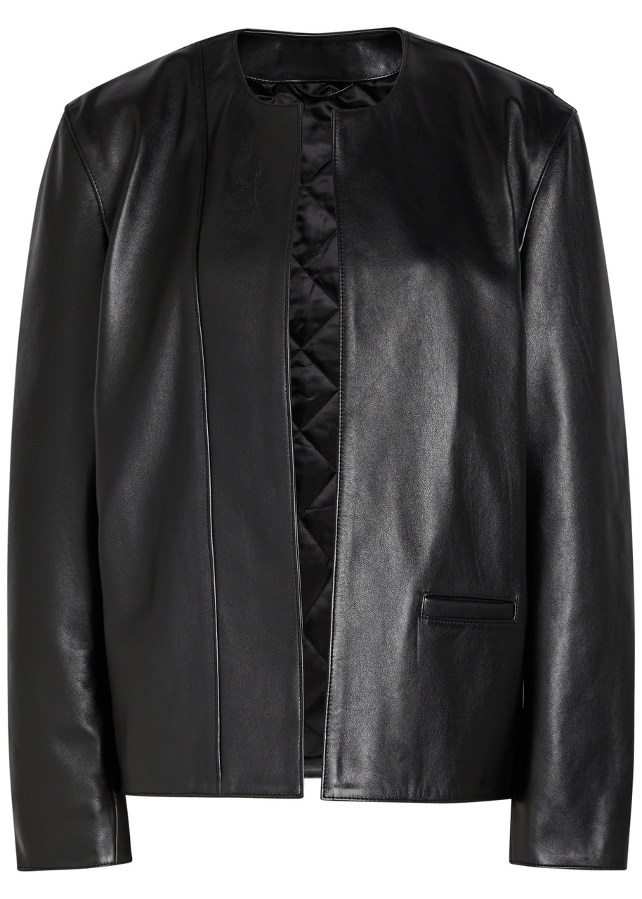 Totême Toteme Quilted Leather Jacket In Black