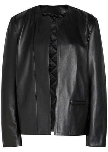 Quilted leather jacket