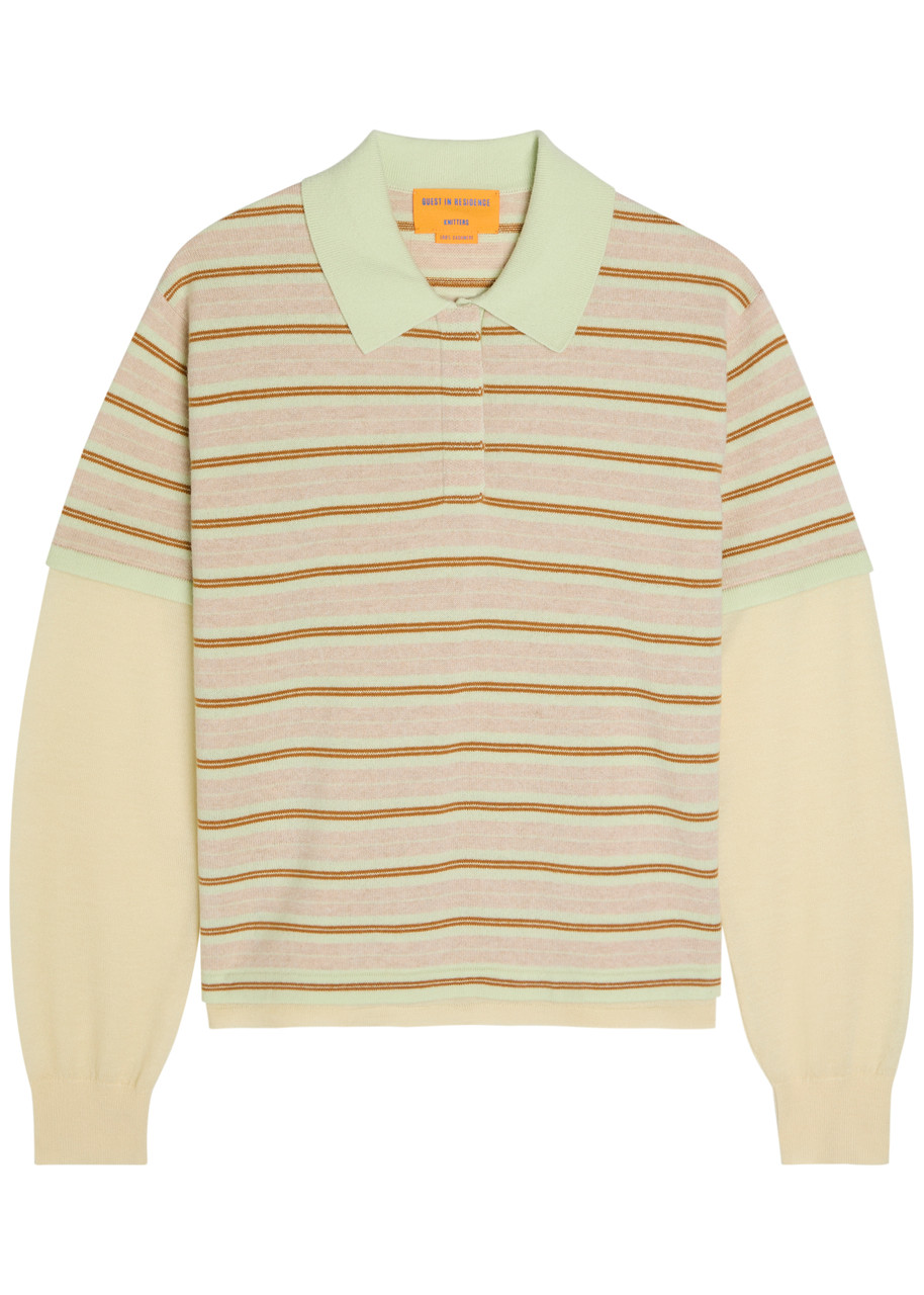 Guest In Residence Layered Striped Cashmere Rugby Jumper - Yellow - XS (UK6 / XS)