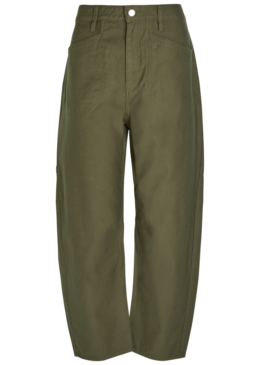 Rag & Bone Stevie Utility Tapered-leg Cotton Trousers – Khaki – 28 (W28 / UK10 / S)
