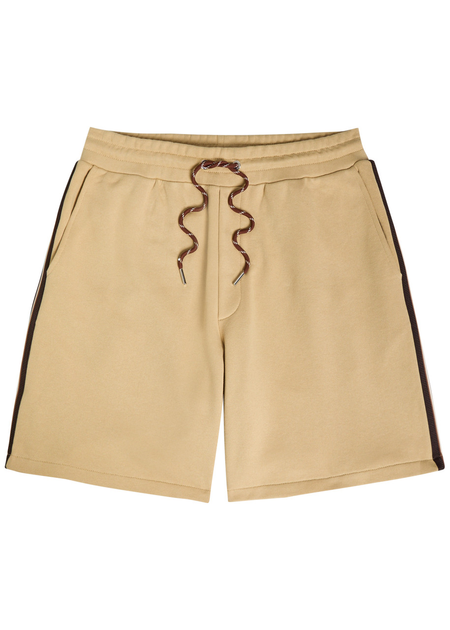 Moncler Striped Cotton Shorts - Beige - Xxl