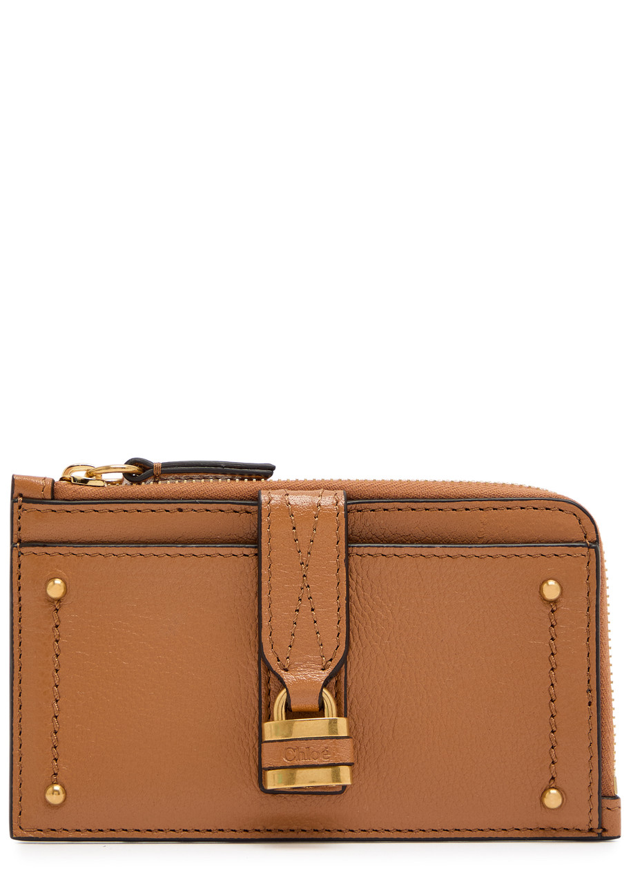Chloe Paddington Grained Leather Wallet - Brown - One Size