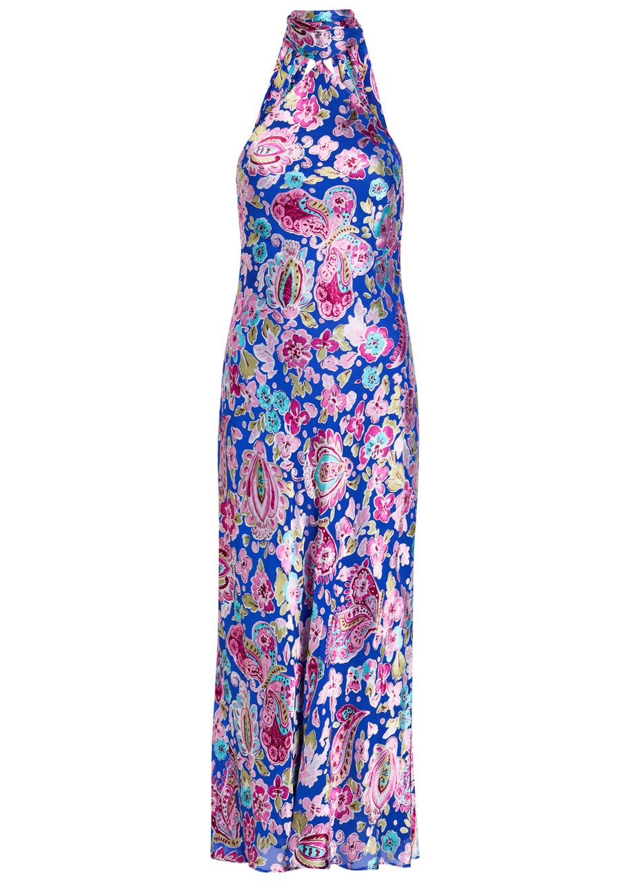Rixo Hayley Scarf-effect Devoré Maxi Dress - Multicoloured - 8 (UK8 / XS)