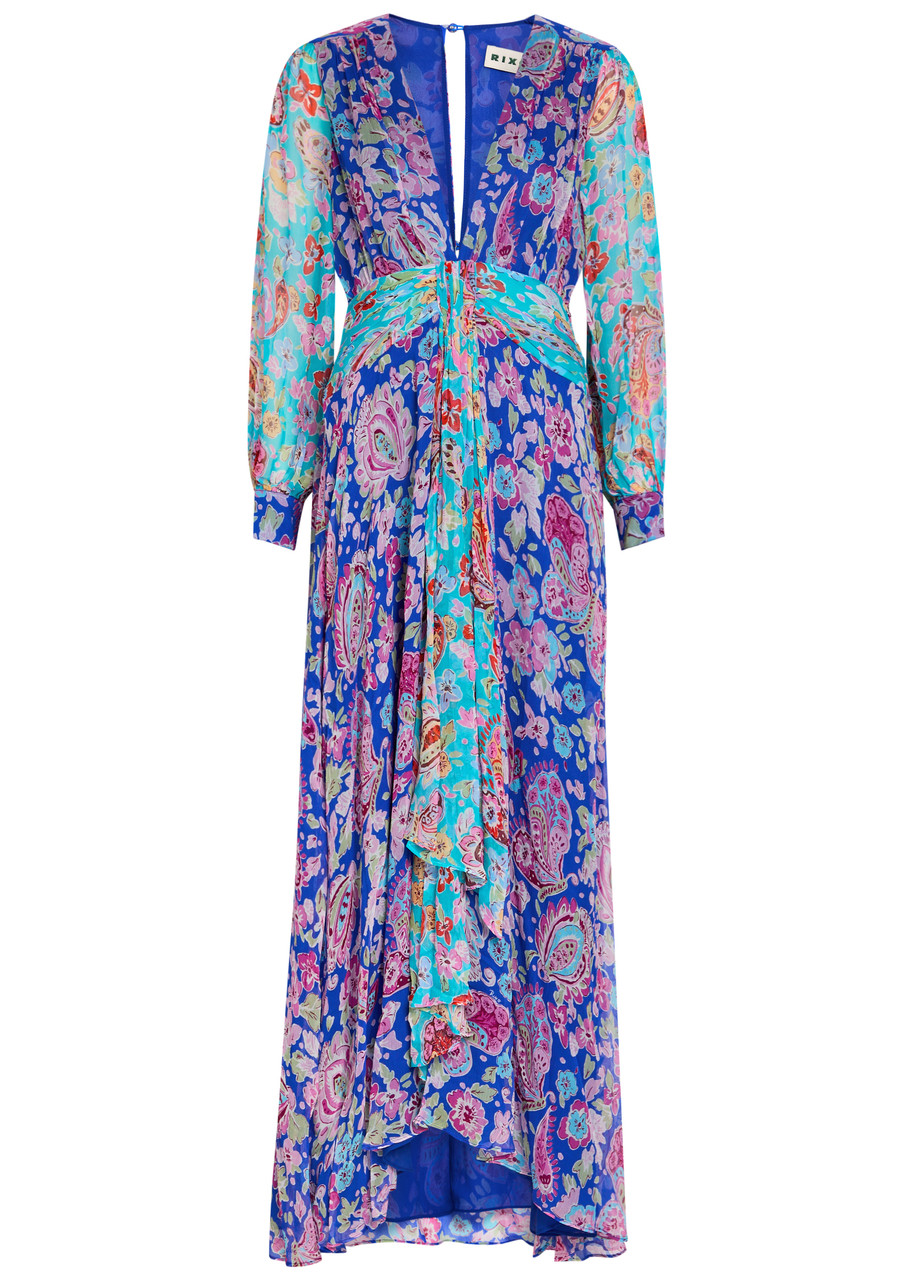 Rixo Meera Floral-print Chiffon Maxi Dress - Multicoloured - 16 (UK 16 / XL)